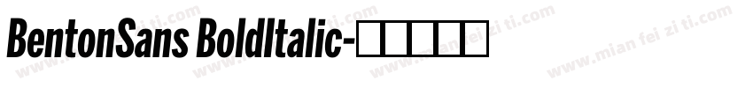 BentonSans BoldItalic字体转换